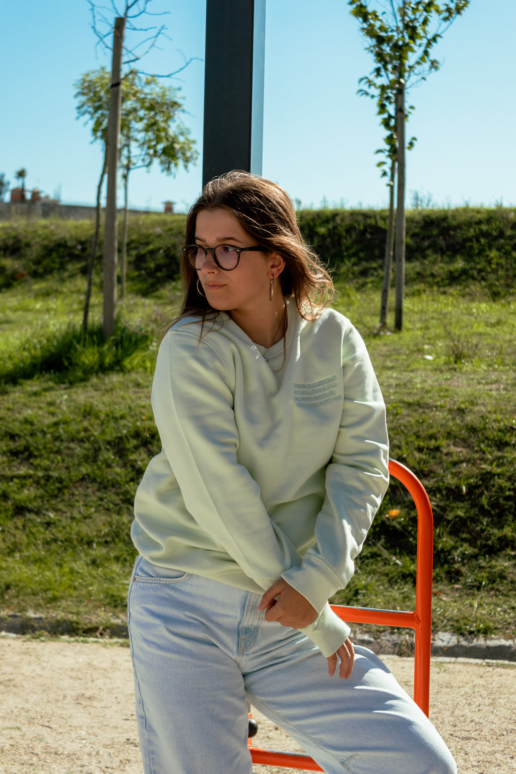 Sweatshirt Basics Verde Pastel